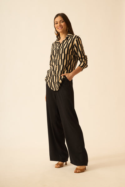 BLUSA SOCIAL BAMBOO PRETO