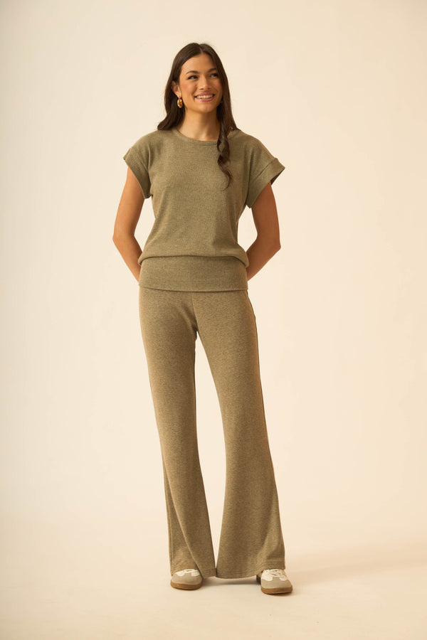 CALCA PANTALONA CANELADO CONFORT VERDE