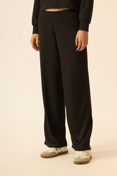 CALÇA RETA MOLETINHO PRETO