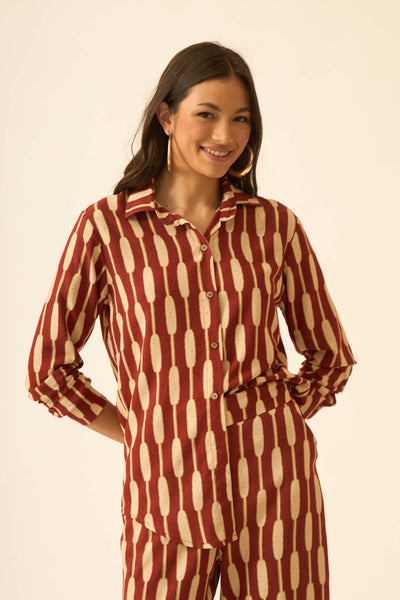 BLUSA SOCIAL BAMBOO ARGILA