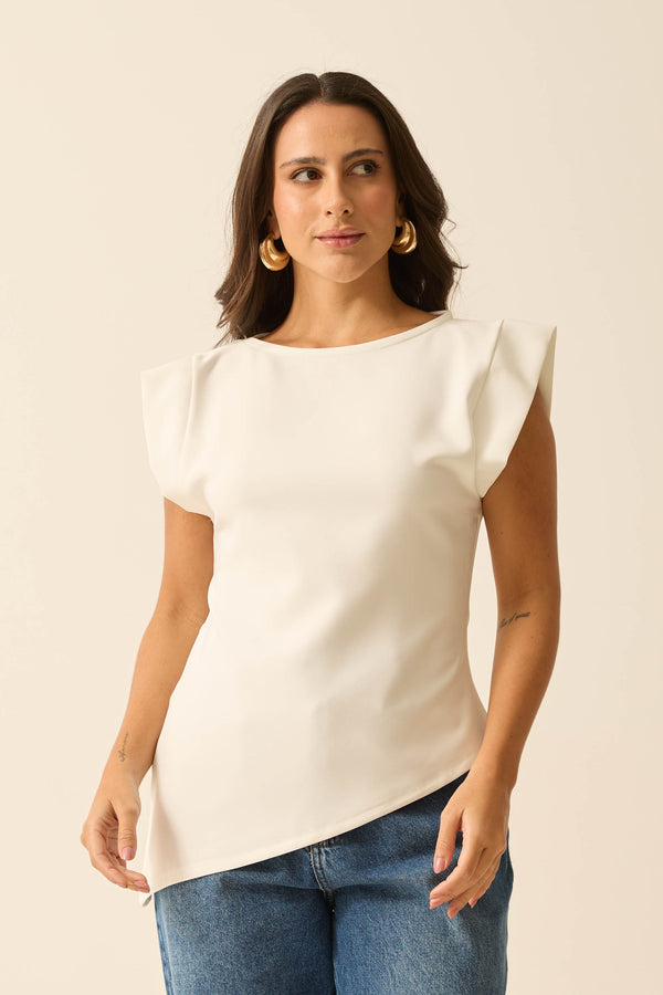 BLUSA ASSIMÉTRICA ALFAIATARIA NY OFF