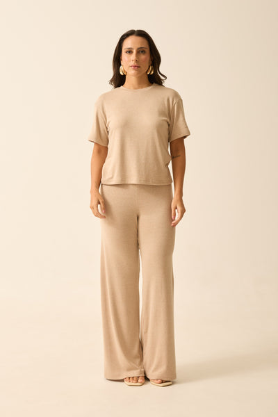 CALÇA RETA CONFORT FLAT MARFIM