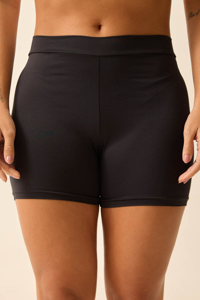SHORT SEGUNDA PELE EM POLIAMIDA PRETO