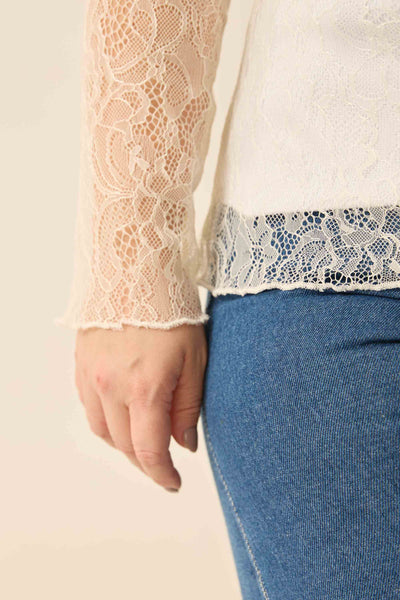 BLUSA SEGUNDA PELE RENDA FLORENÇA OFF