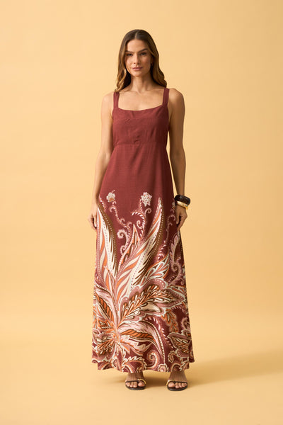 VESTIDO LONGO COM AMARRACAO NAS COSTAS VENTO