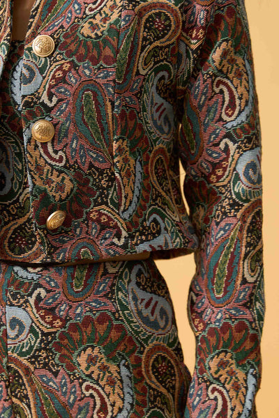 CASAQUETO COM BOTOES JACQUARD BALI