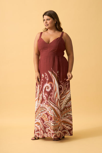 VESTIDO LONGO DECOTE V VENTO