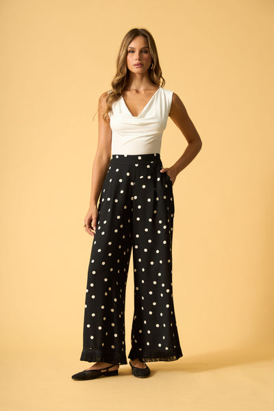 CALCA PANTACOURT COM BOLSO MAXI POA PRETO