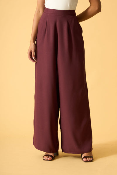 CALCA COM BOLSO VISCOSE CREPADA ROXO FRUTADO