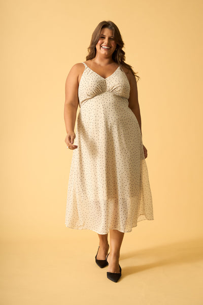 VESTIDO MIDI DECOTE V MINI POA OFF