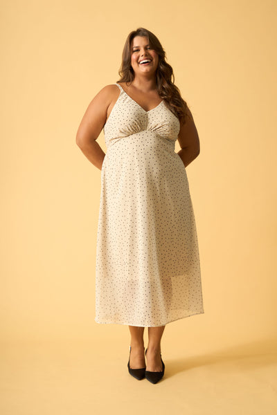 VESTIDO MIDI DECOTE V MINI POA OFF