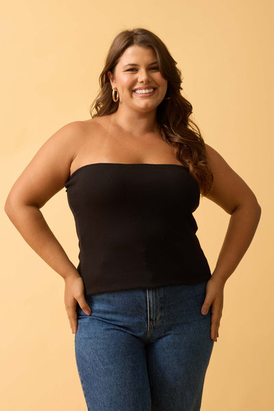 BLUSA TOMARA QUE CAIA RIBANA CANELADA PRETO
