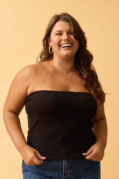 BLUSA TOMARA QUE CAIA RIBANA CANELADA PRETO