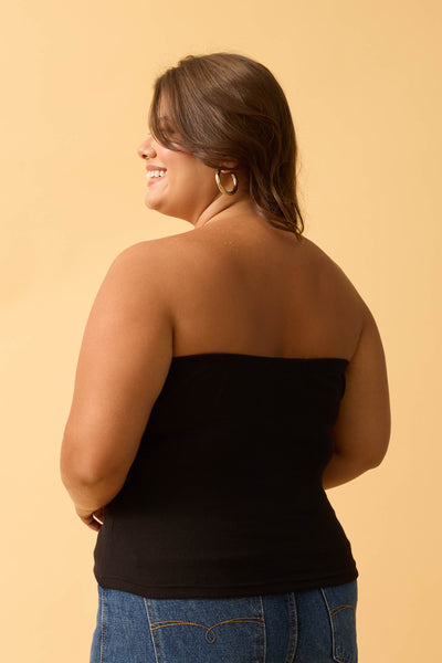 BLUSA TOMARA QUE CAIA RIBANA CANELADA PRETO