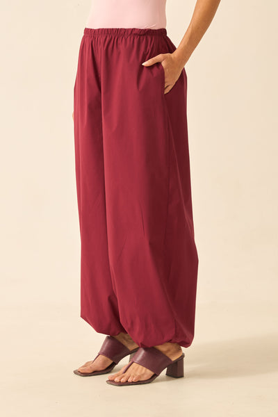 CALÇA ALADIM COM BOLSO POPELINE CABERNET