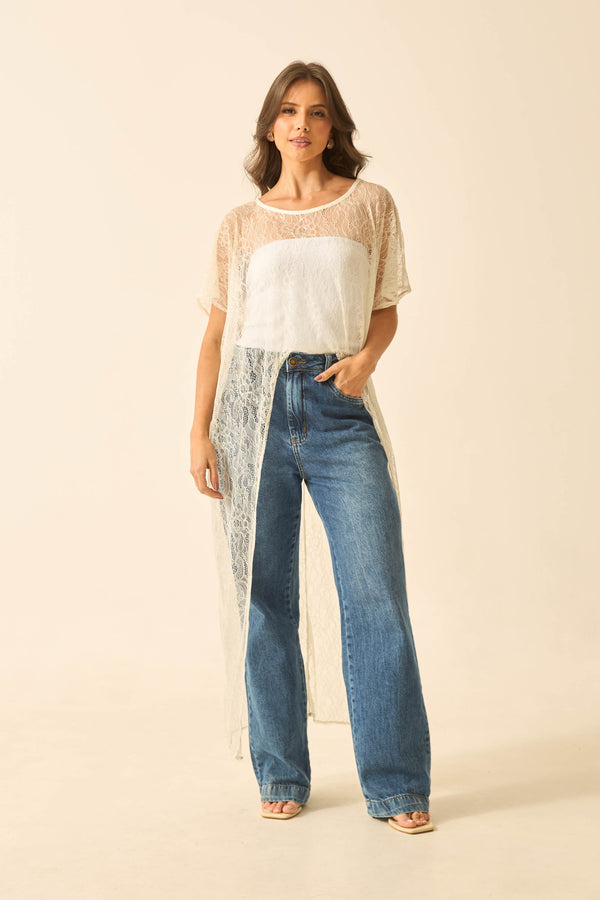BLUSA CAPA DE RENDA FLORENÇA OFF