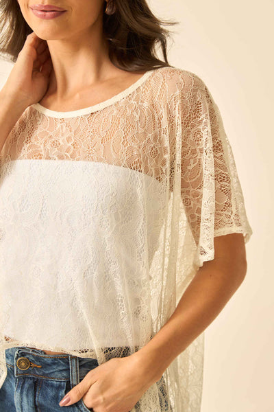 BLUSA CAPA DE RENDA FLORENÇA OFF