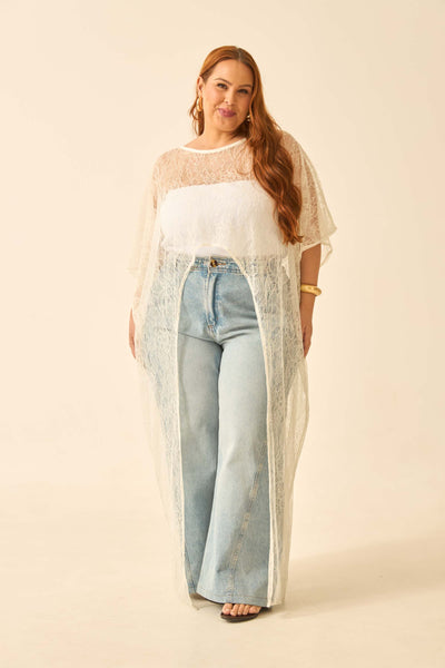 BLUSA CAPA DE RENDA FLORENÇA OFF