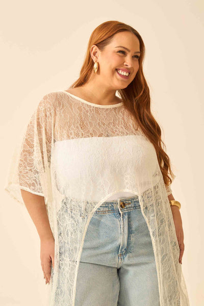 BLUSA CAPA DE RENDA FLORENÇA OFF