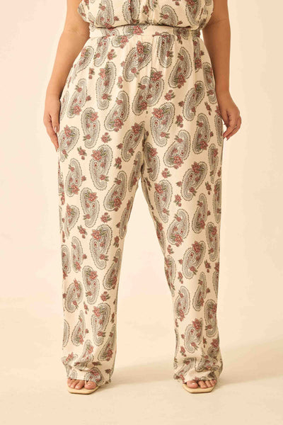 CALÇA CENOURA PAISLEY FLORAL OFF