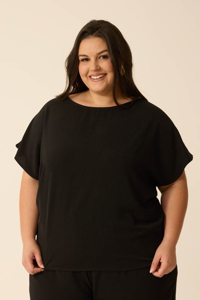 BLUSA MANGA JAPONESA DUNA PRETO