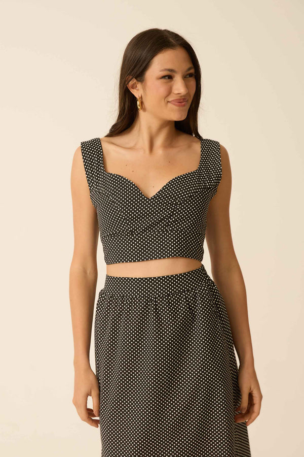 TOP CROPPED COM AMARRAÇÃO MINI POÁ