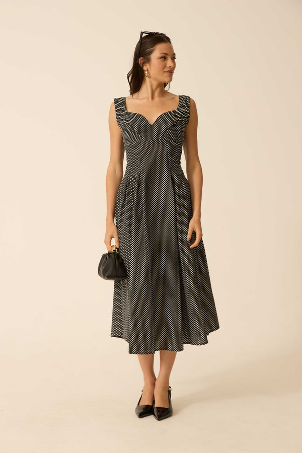 VESTIDO MIDI CORSETADO MINI POÁ