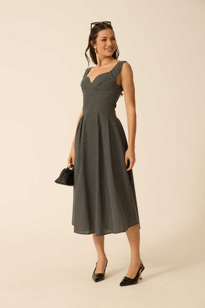 VESTIDO MIDI CORSETADO MINI POÁ