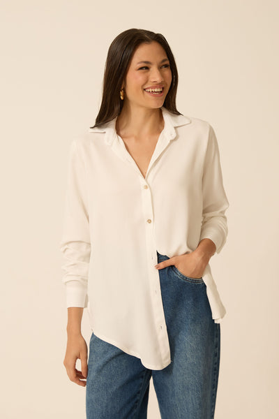 BLUSA SOCIAL COM BOTÕES TWILL OFF