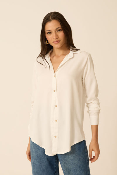 BLUSA SOCIAL COM BOTÕES TWILL OFF