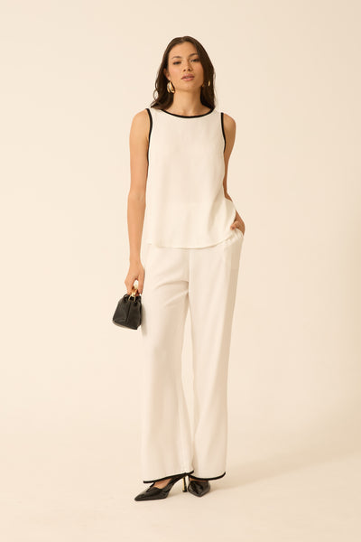 REGATA COM DETALHE BICOLOR TWILL OFF