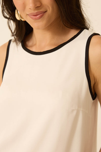 REGATA COM DETALHE BICOLOR TWILL OFF