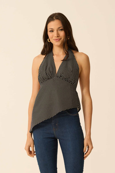 BLUSA FRENTE ÚNICA ASSIMÉTRICA MINI POÁ