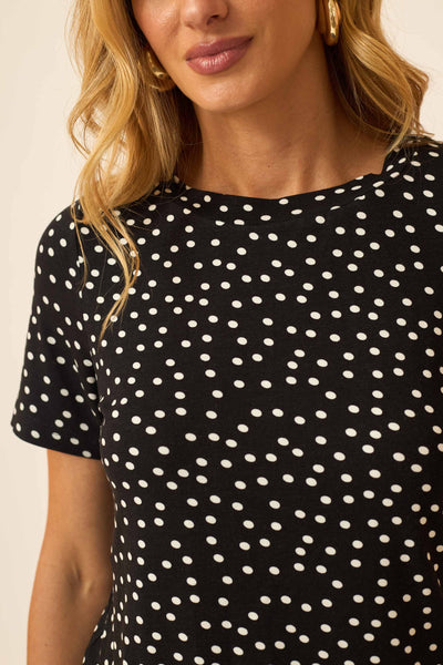 BLUSA COM MANGA CURTA VISCOLYCRA MINI POÁ