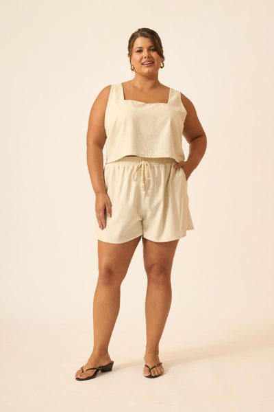 BLUSA COM DECOTE QUADRADO CRU
