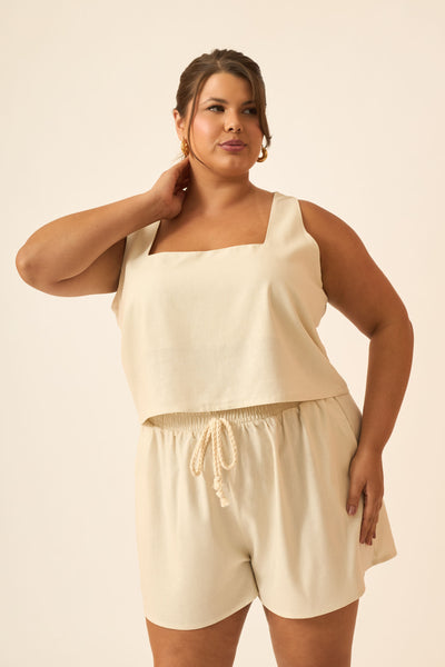 BLUSA COM DECOTE QUADRADO CRU