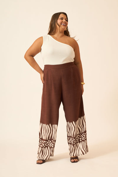 CALÇA RETA COM PREGA AMANI