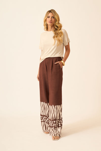 CALÇA RETA COM BOLSO AMANI