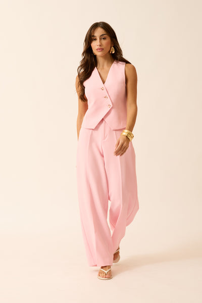 CALCA ALFAIATARIA JADE ROSA BALLET