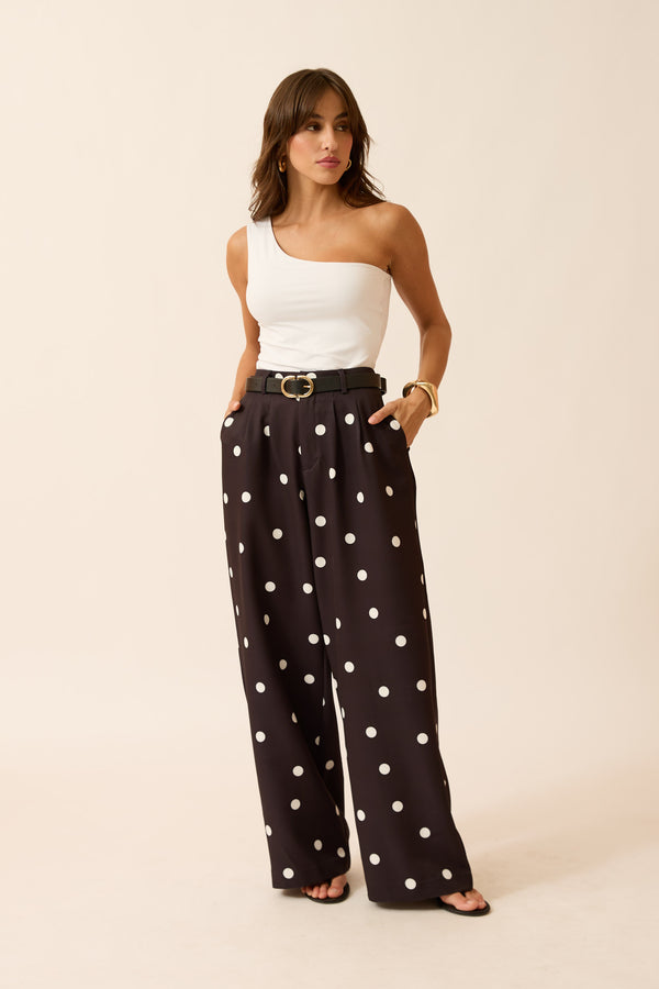 CALÇA ALFAIATARIA LIZ POÁ PRETO E BRANCO