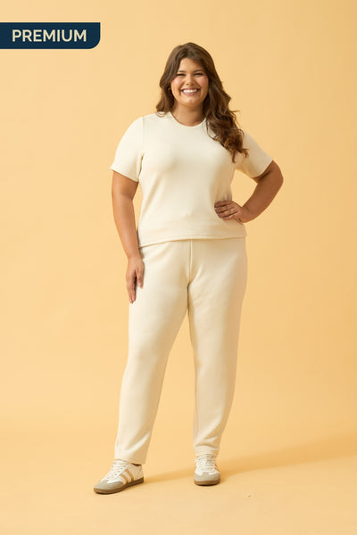 CALCA CENOURA COM CADARCO MOLETINHO CINZA ALGODAO
