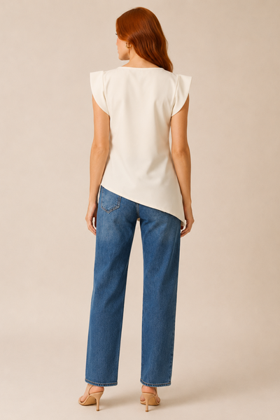 BLUSA ASSIMÉTRICA ALFAIATARIA NY OFF